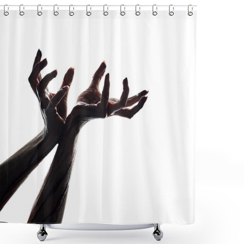 Personality  Human Hands In Blood Shower Curtains