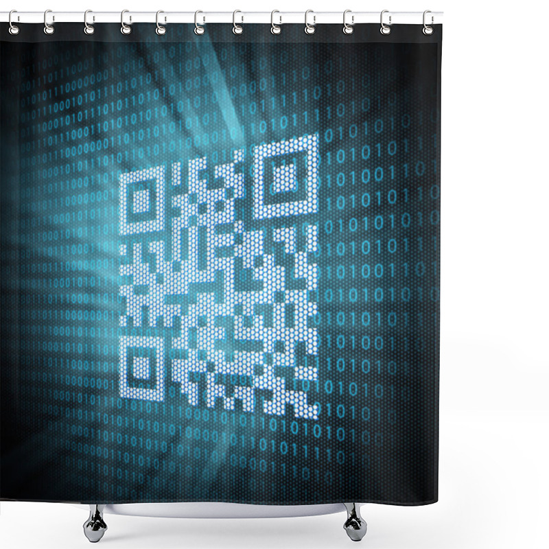 Personality  QR Code Shower Curtains