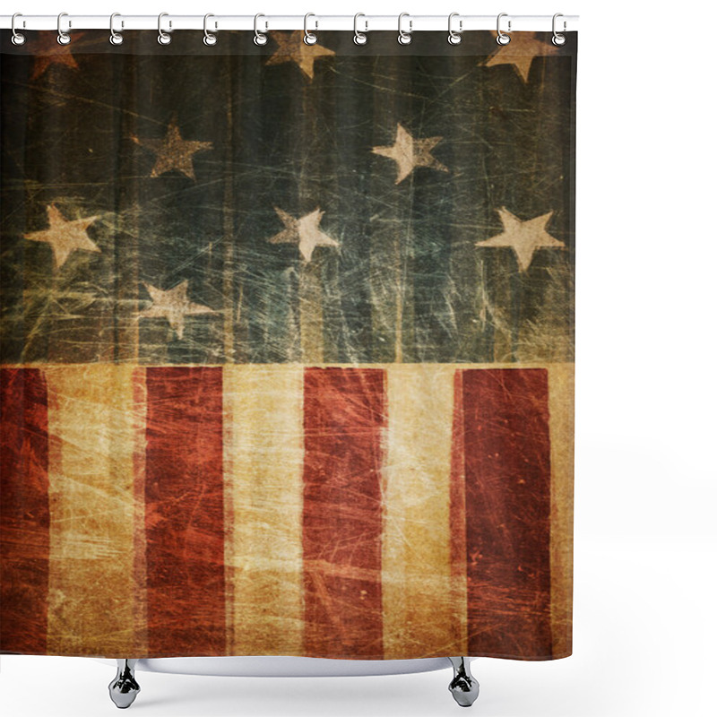 Personality  Abstract American Patriotic Background (based On Flag Theme) Shower Curtains