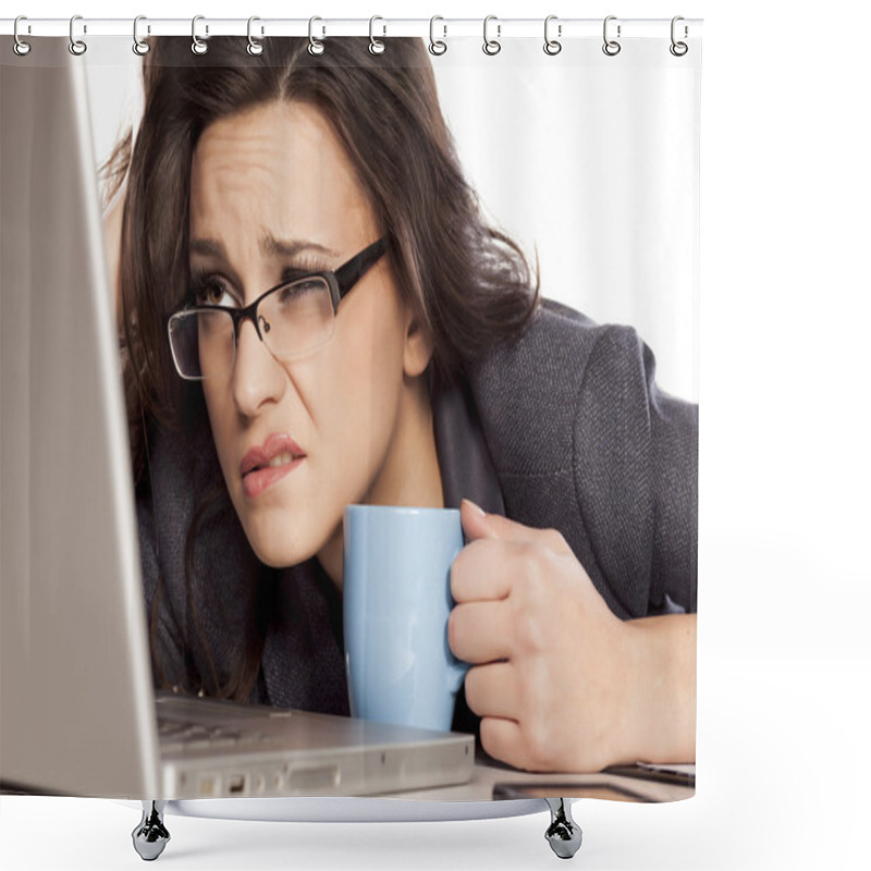 Personality  Business Woman Shower Curtains