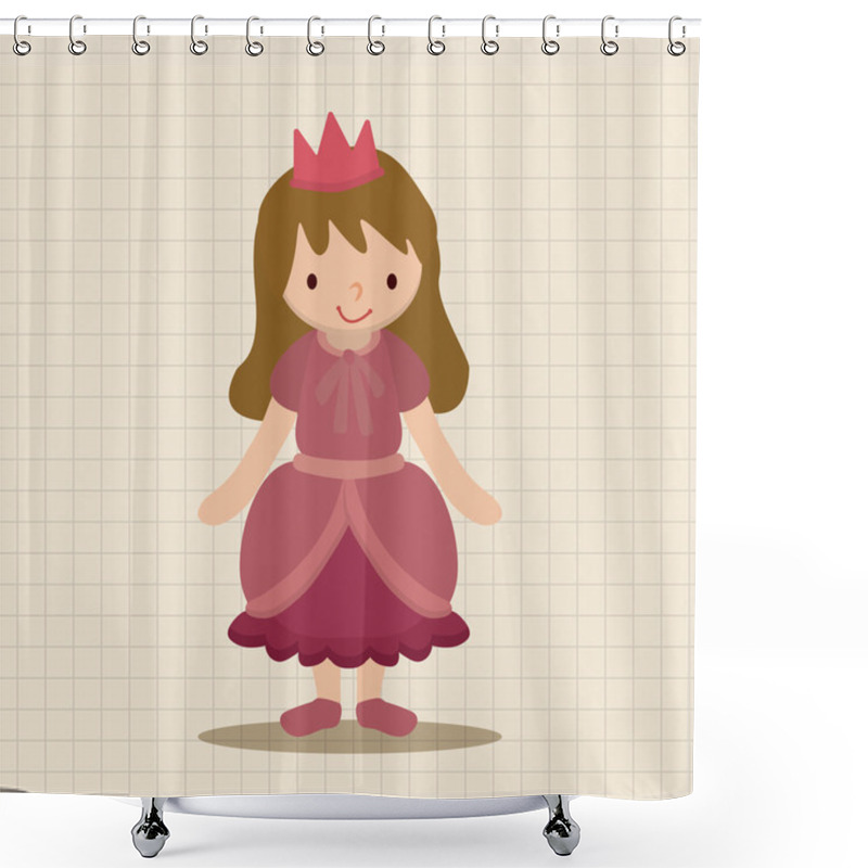 Personality  Royal Theme Princess Elements Icon Element Shower Curtains