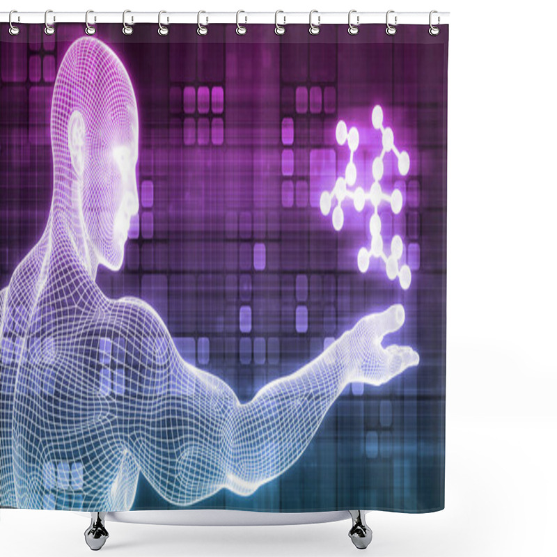 Personality  Genetic Engineering Concept Art Shower Curtains