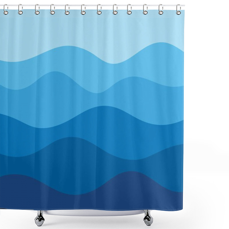 Personality  Abstract Water Wave Design Background Shower Curtains