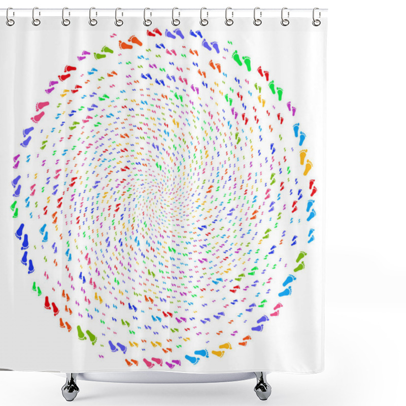 Personality  Human Steps Cycle Sphere Shower Curtains