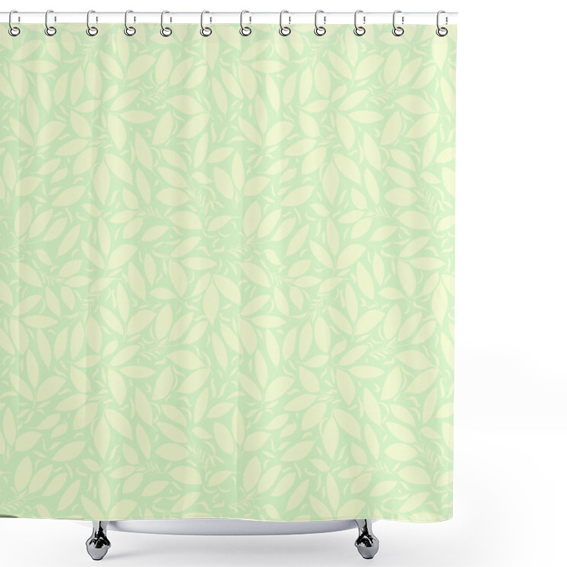 Personality  Neutral Green Beige Plant Wallpaper Shower Curtains