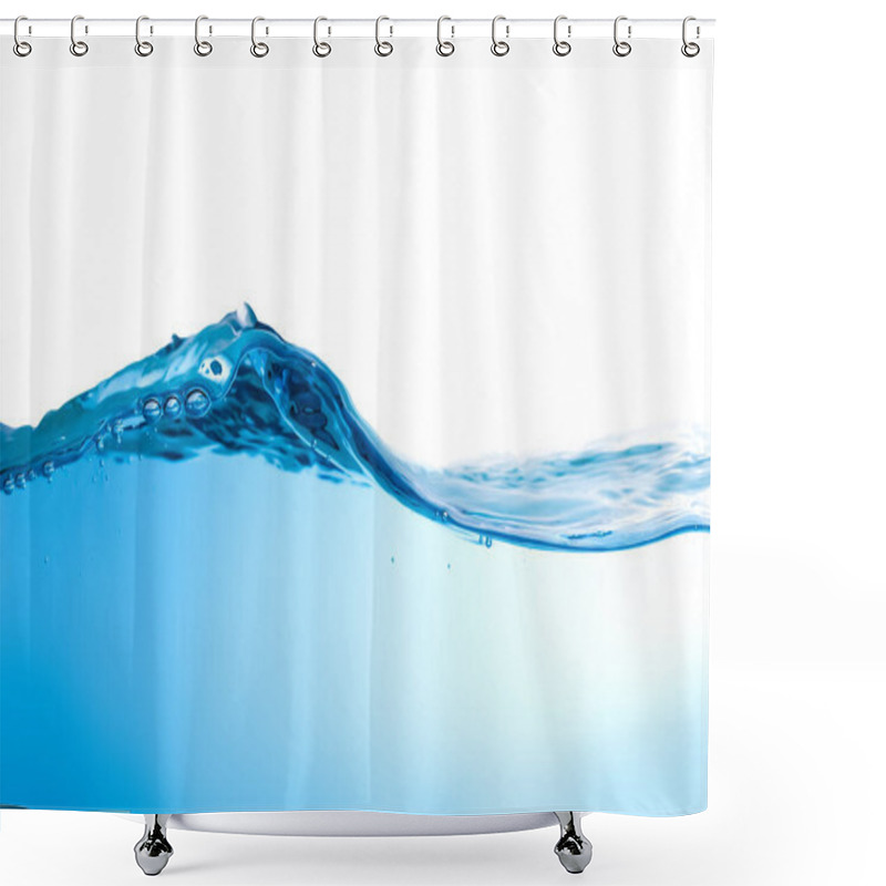 Personality  Abstract Illustration Clear Water Surface With Ripples And Bubbles. Beautiful White Background. Close-up Shower Curtains