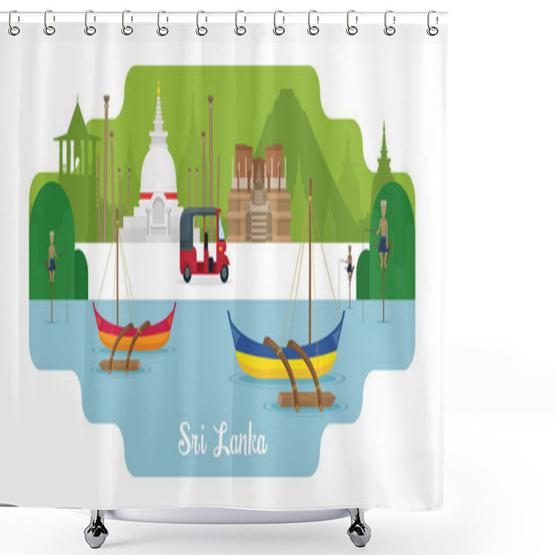 Personality  Sri Lanka Travel And Attraction Landmarks Shower Curtains