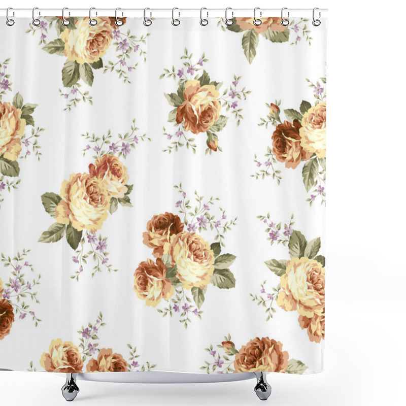 Personality  Rose Flower Pattern, Shower Curtains