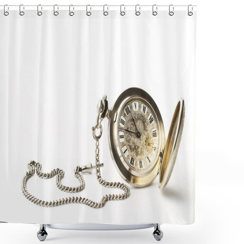 Personality  Old Pocket Watch Shower Curtains