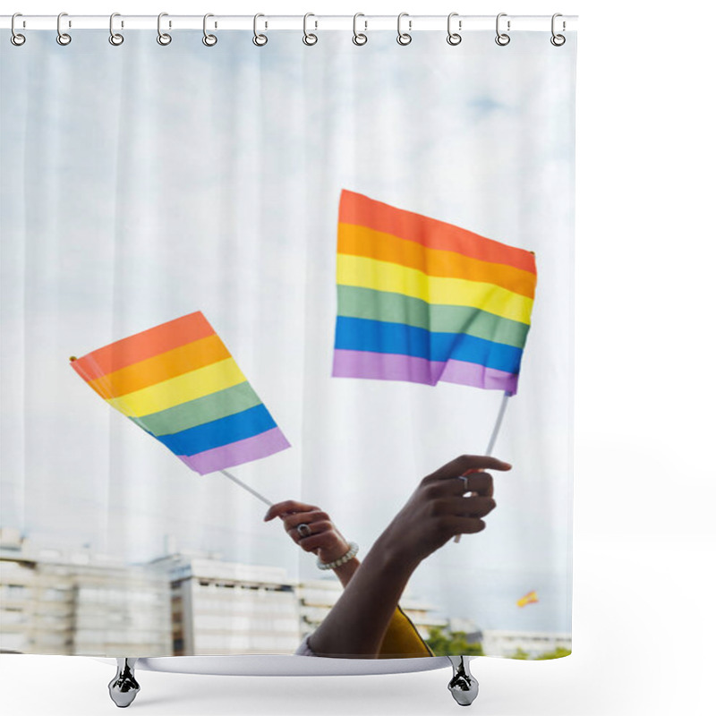 Personality  Gay Pride Parade In The City Shower Curtains