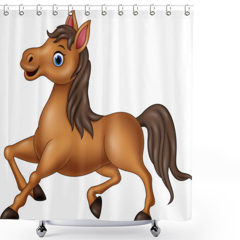 Personality  Cute Brown Horse Shower Curtains