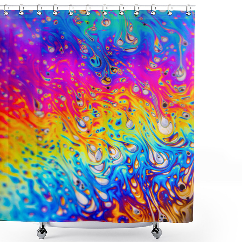 Personality  Beautiful Psychedelic Abstraction Formed By Light On The Surface Of A Soap Bubble Shower Curtains