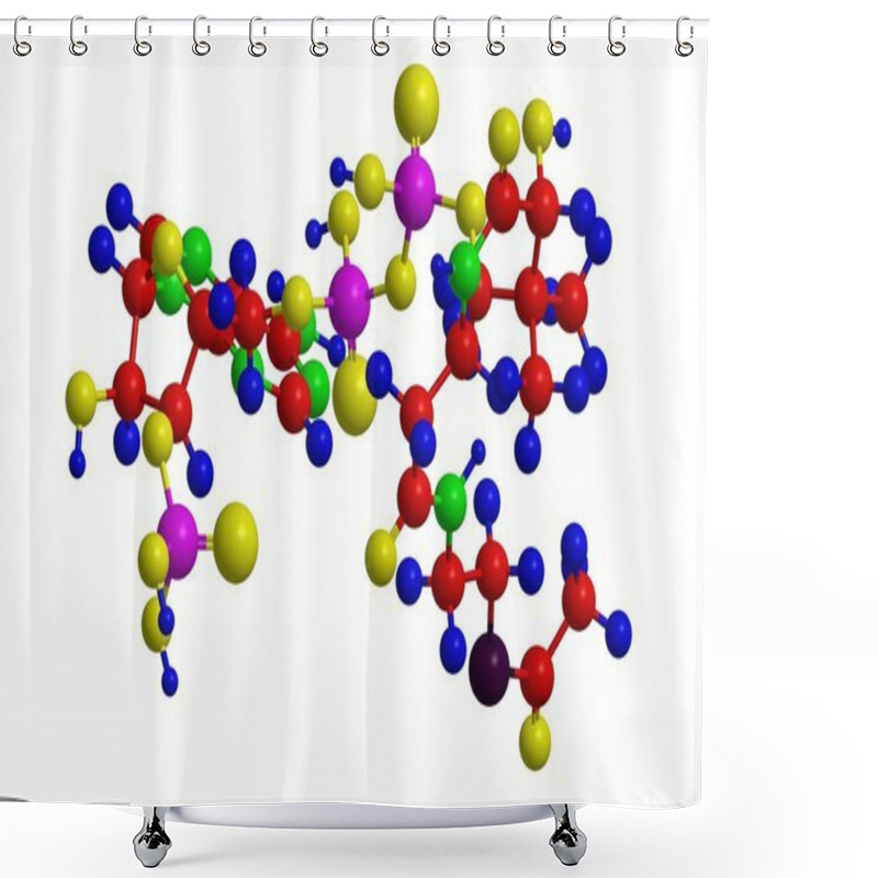 Personality  Acetyl-CoA - Molecular Structure Shower Curtains