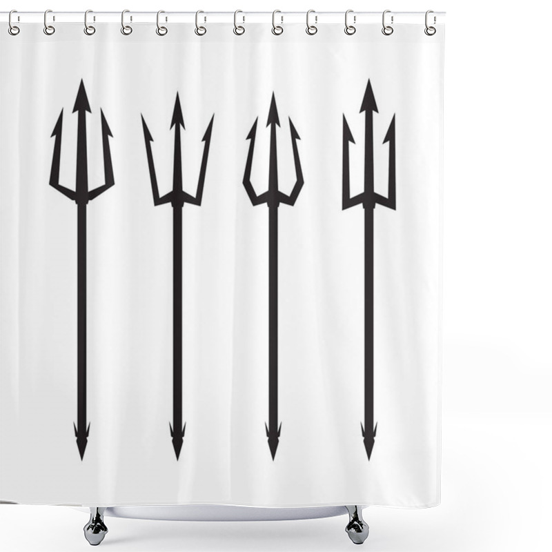 Personality  Poseidon S Trident Set.  Shower Curtains