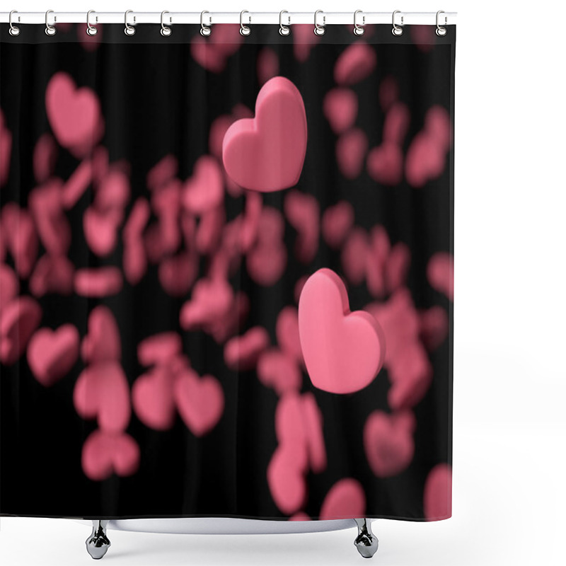 Personality  Flying Hearts Shower Curtains