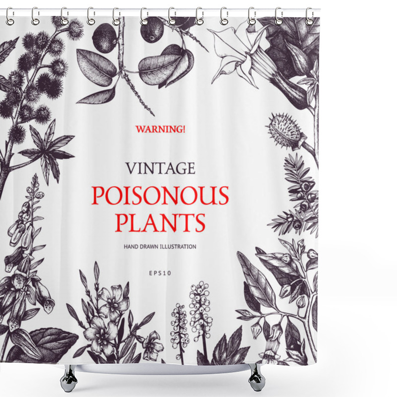 Personality  Dangerous Flowers Retro Template  Shower Curtains