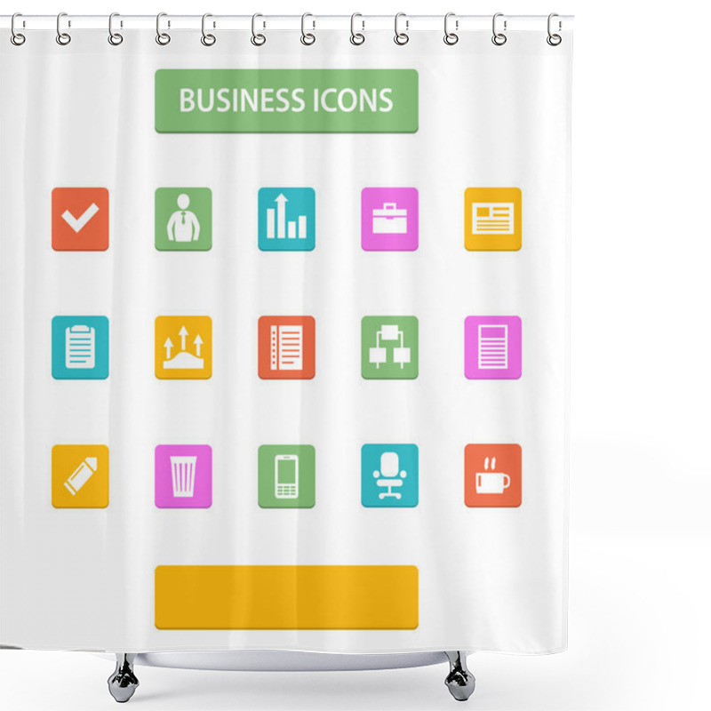 Personality  Vector Business Icons Vector Illustration  Shower Curtains