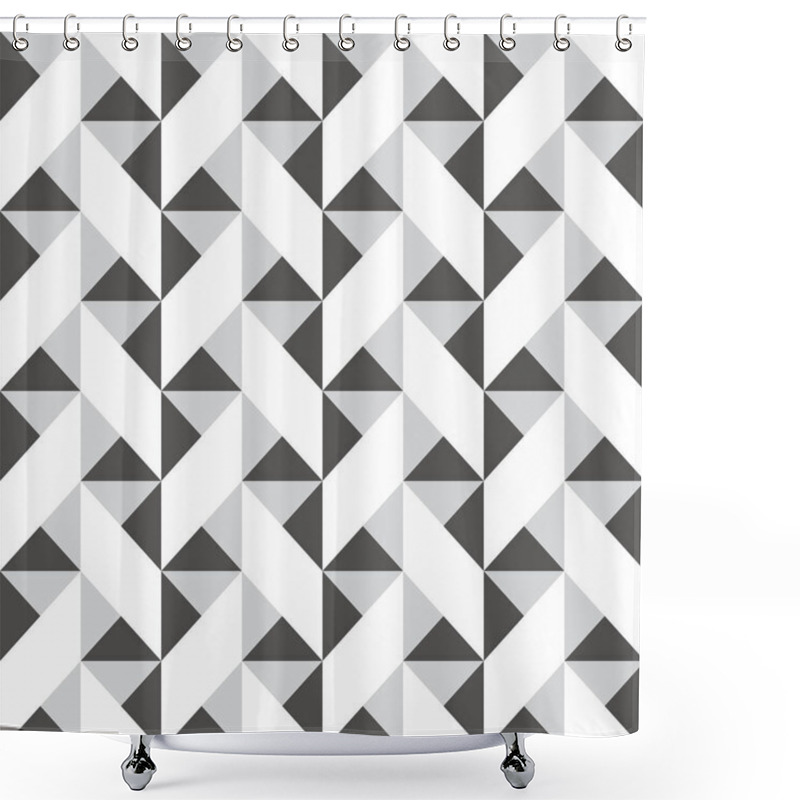 Personality  Abstract Geometric Shapes Pattern Background Shower Curtains