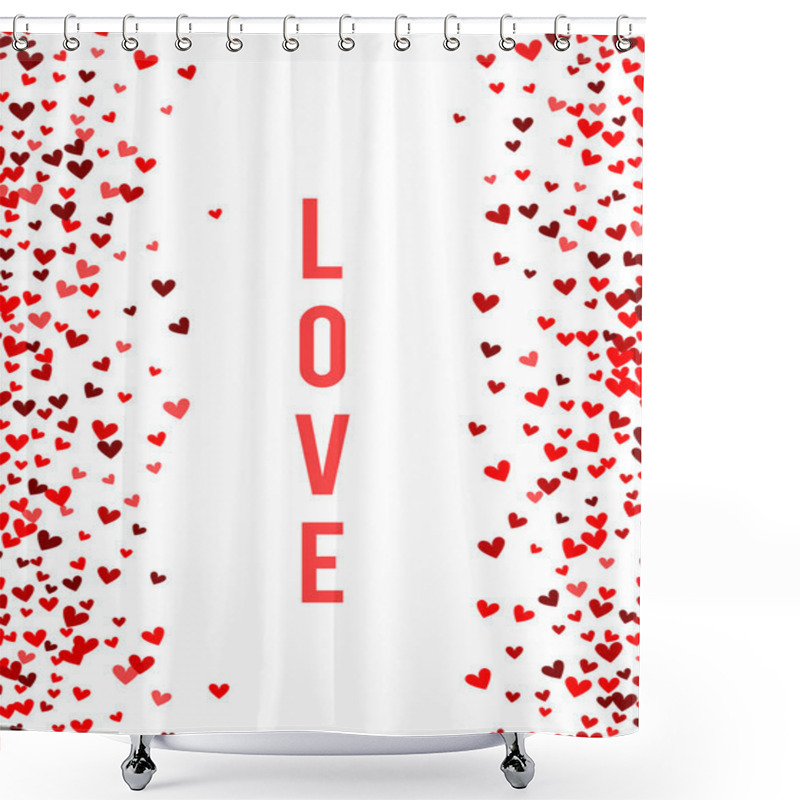 Personality  Romantic Red Heart Background. Vector Illustration Shower Curtains