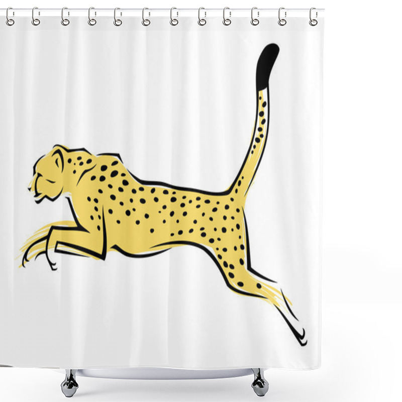 Personality  Cheetah Shower Curtains