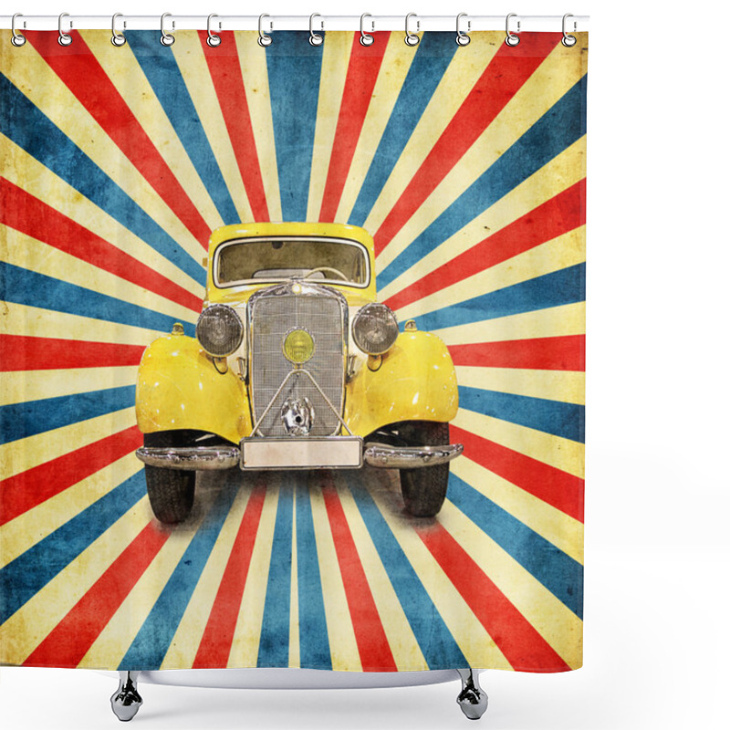 Personality  Retro Car Shower Curtains