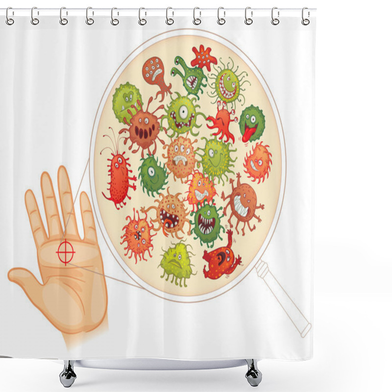 Personality  Dirty Hands. Wash Your Hands Before You Eat! Shower Curtains