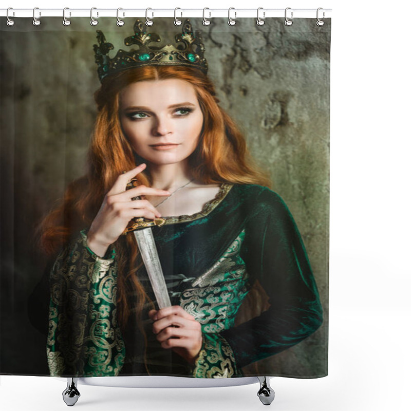 Personality  Ginger Queen Near The Castle Shower Curtains