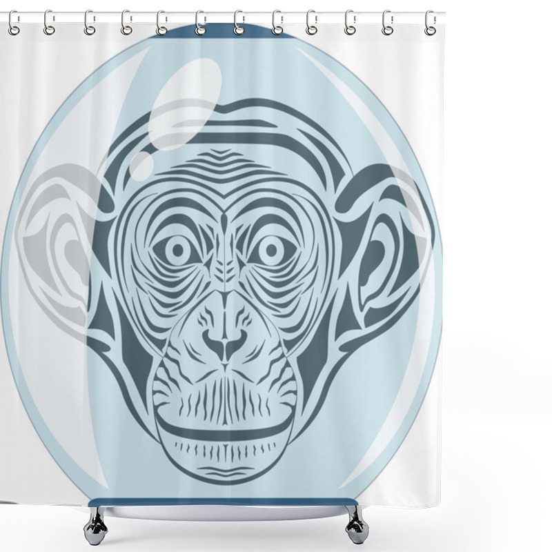 Personality  Chimpanzee Shower Curtains