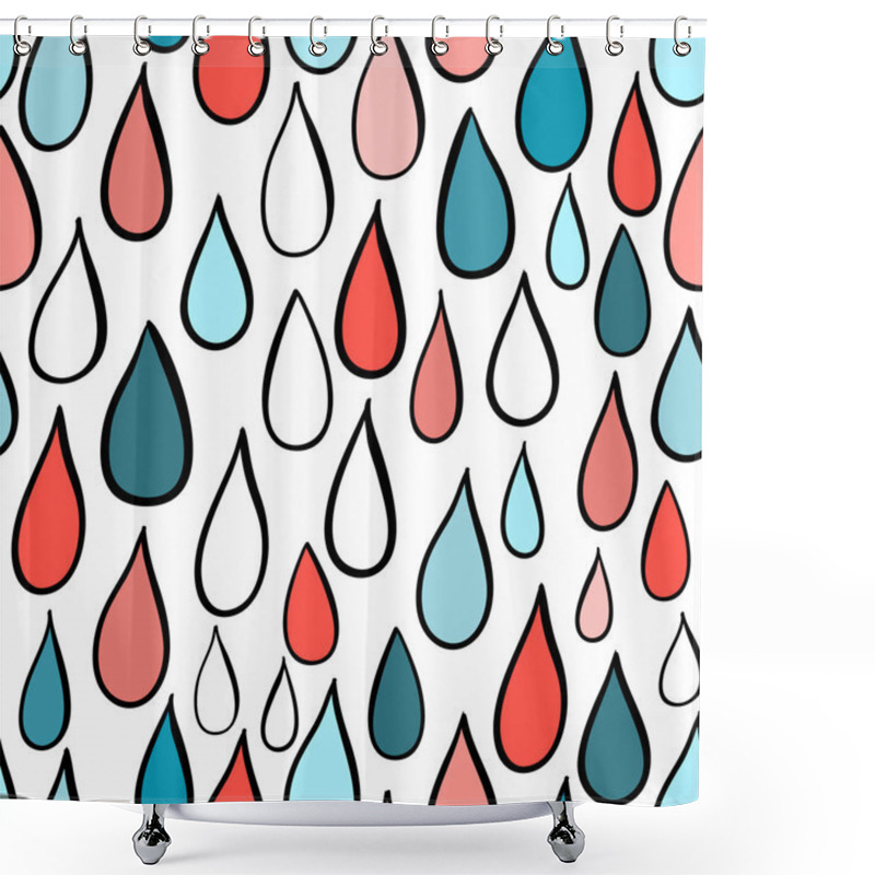 Personality  Rainy Seamless Pattern Shower Curtains