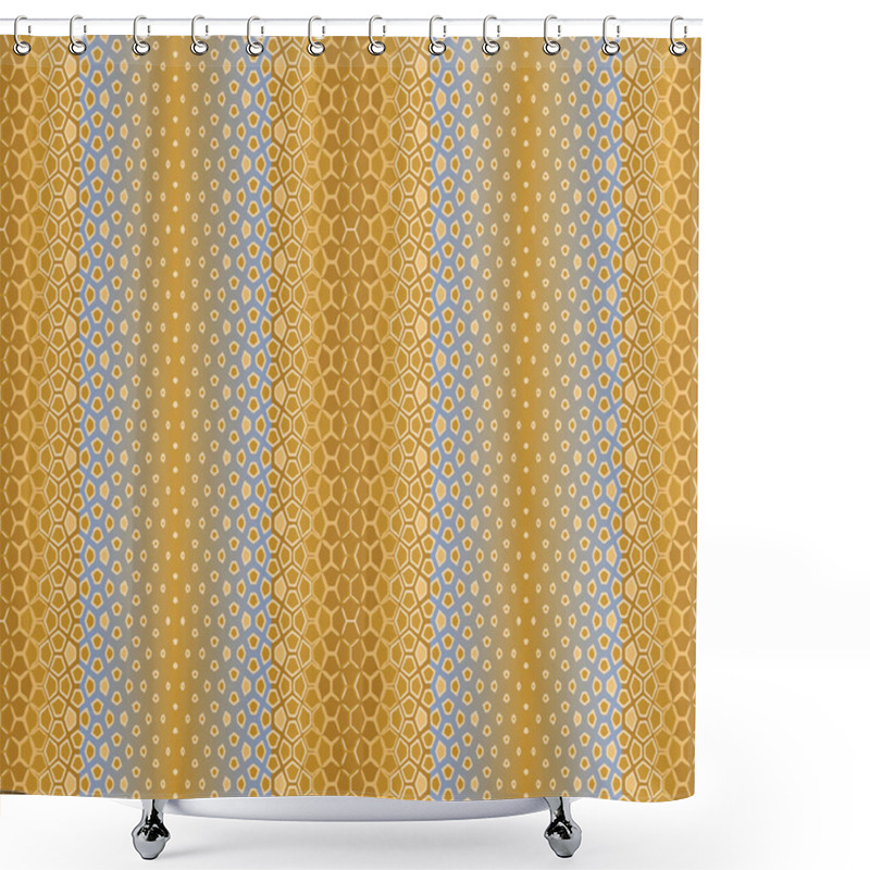 Personality  Seamless Abstract Snakeskin Pattern Design Suitable For Digital And Print Applications. Optimal For Hot Desert Theme Projects Or Reptile Skin Ornament Inspired Design Concepts. Brown, Warm Tan, Light Shower Curtains