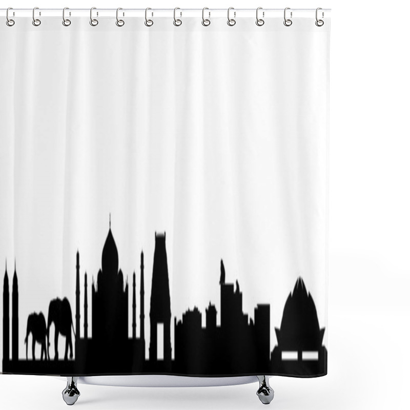 Personality  India Skyline Shower Curtains