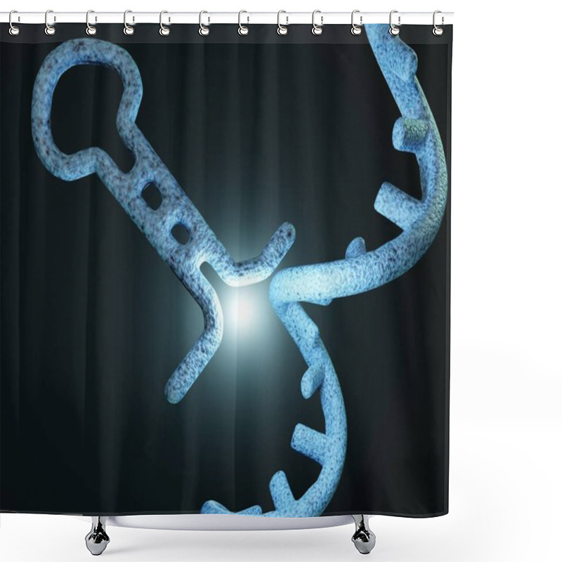 Personality  MicroRNAs Are Transcribed From DNA By RNA Polymerase 3D Rendering Shower Curtains