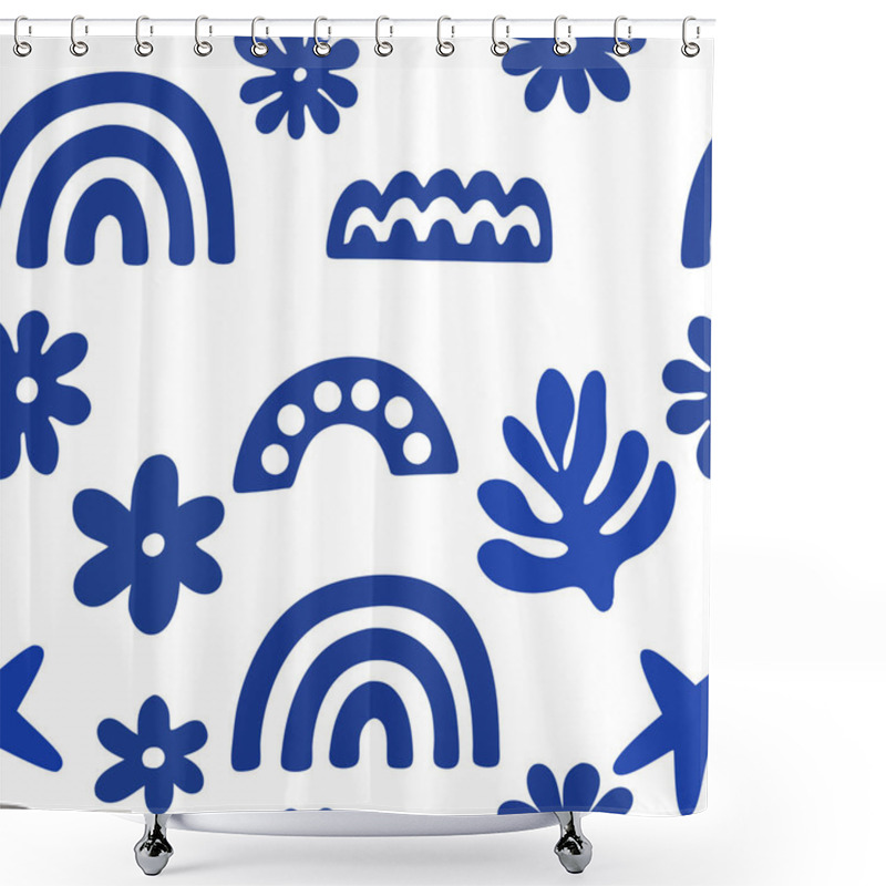 Personality  Tremdy Pattern  Background With Abstract Floral And Leaf Patterns Shower Curtains