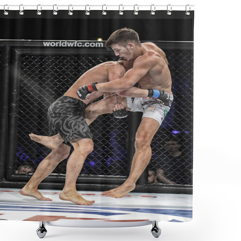 Personality  Mma Fighters Fight At The Ring Shower Curtains