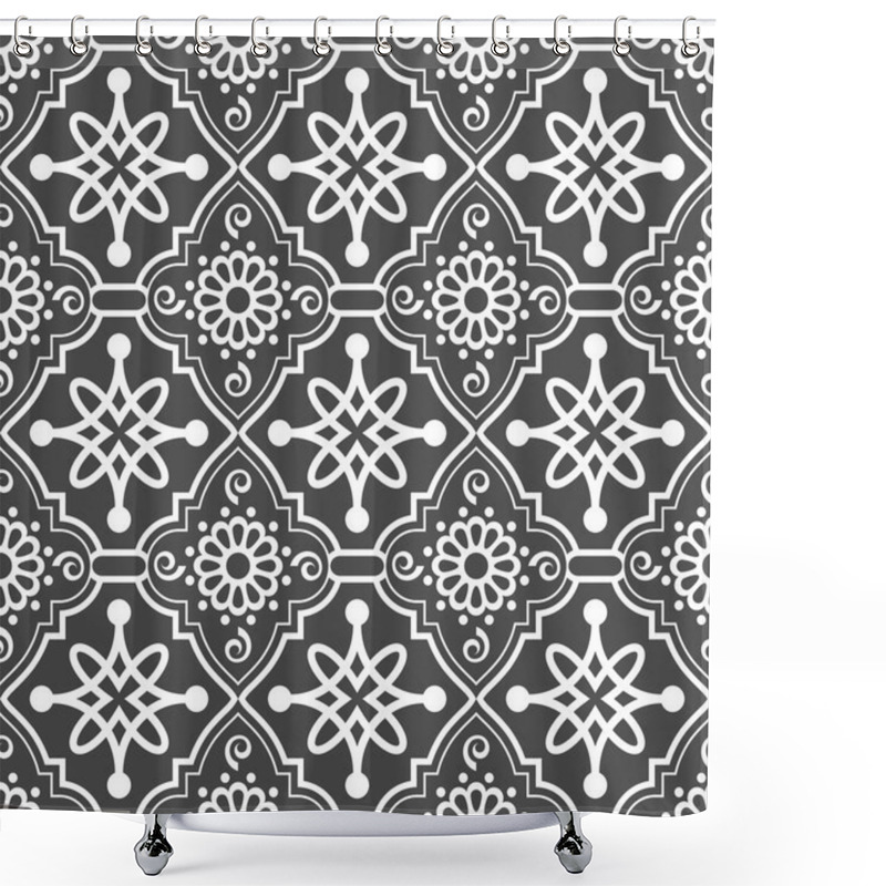 Personality  Abstract Seamless Oriental Ornate Vector Pattern. Shower Curtains