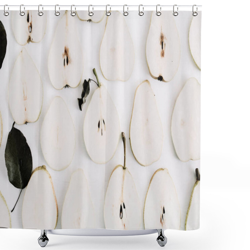 Personality  Pear Slices Pattern Shower Curtains