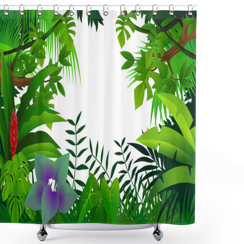 Personality  Forest Background Shower Curtains