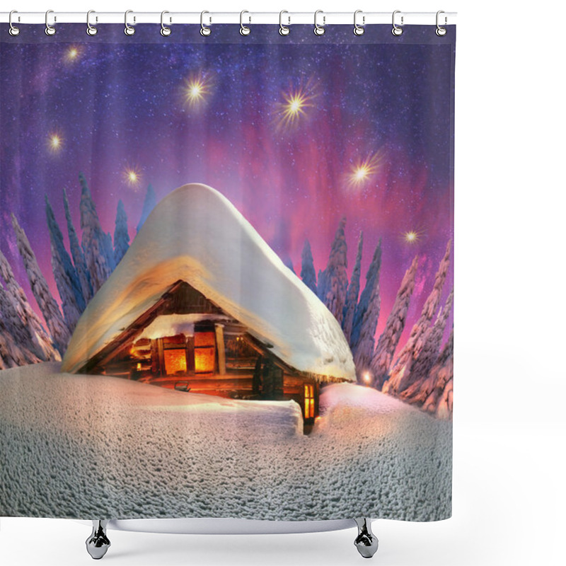 Personality  Fairy House In Mountains Shower Curtains