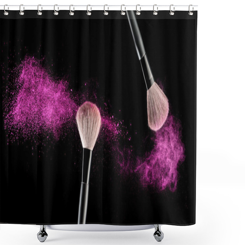 Personality  Brush With Powder Shower Curtains