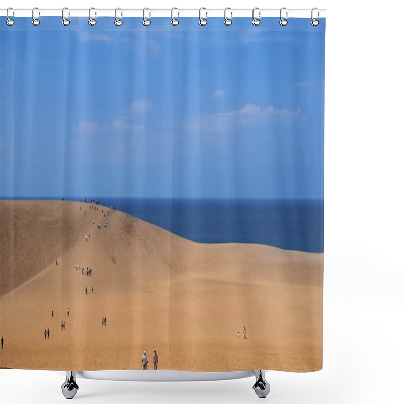 Personality  Desert Dunes Overlooking Sea Shower Curtains