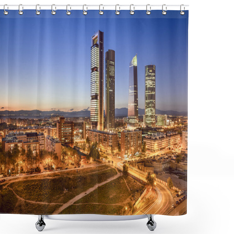 Personality  Madrid, Spain Financial District Shower Curtains