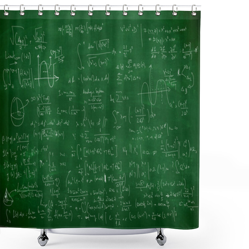 Personality  Mathematic Equations Background Shower Curtains