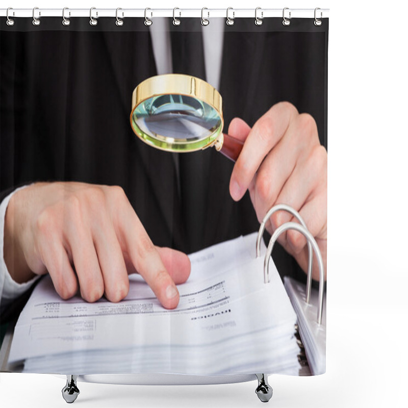 Personality  Businessman Analyzing Document Shower Curtains