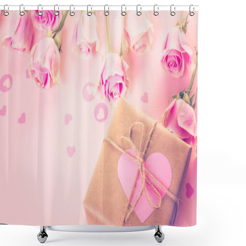 Personality  Beautiful Pink Roses Shower Curtains