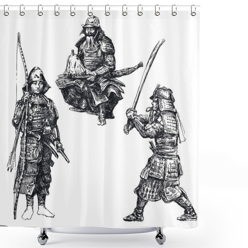 Personality  Japanese Warrior - Samurai Shower Curtains