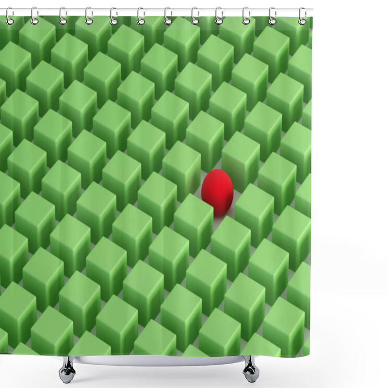 Personality  Red Sphere Shower Curtains