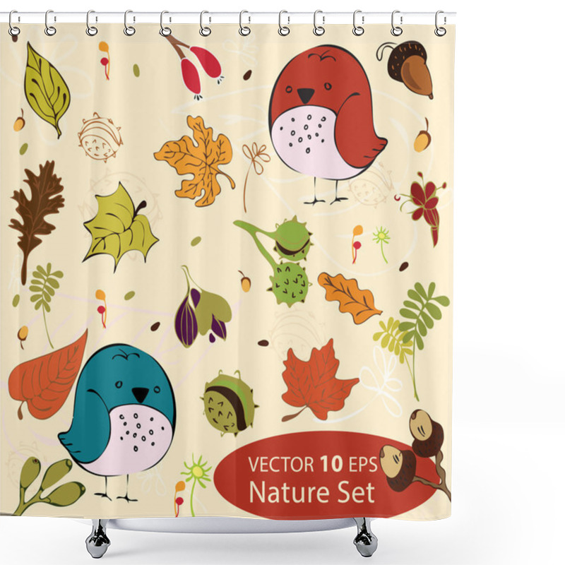 Personality  Set Mini Birds Shower Curtains