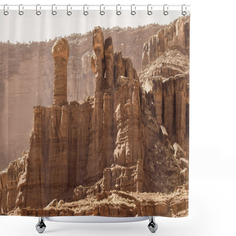 Personality  Hoodoos At Canyon Lands National Park In Utah Shower Curtains