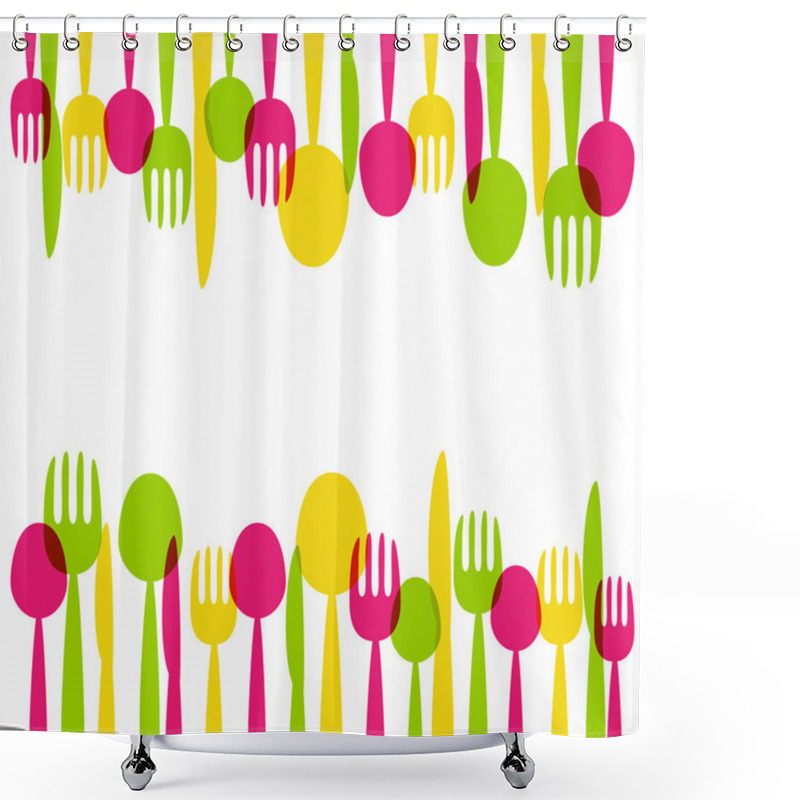 Personality  Menu Background Shower Curtains