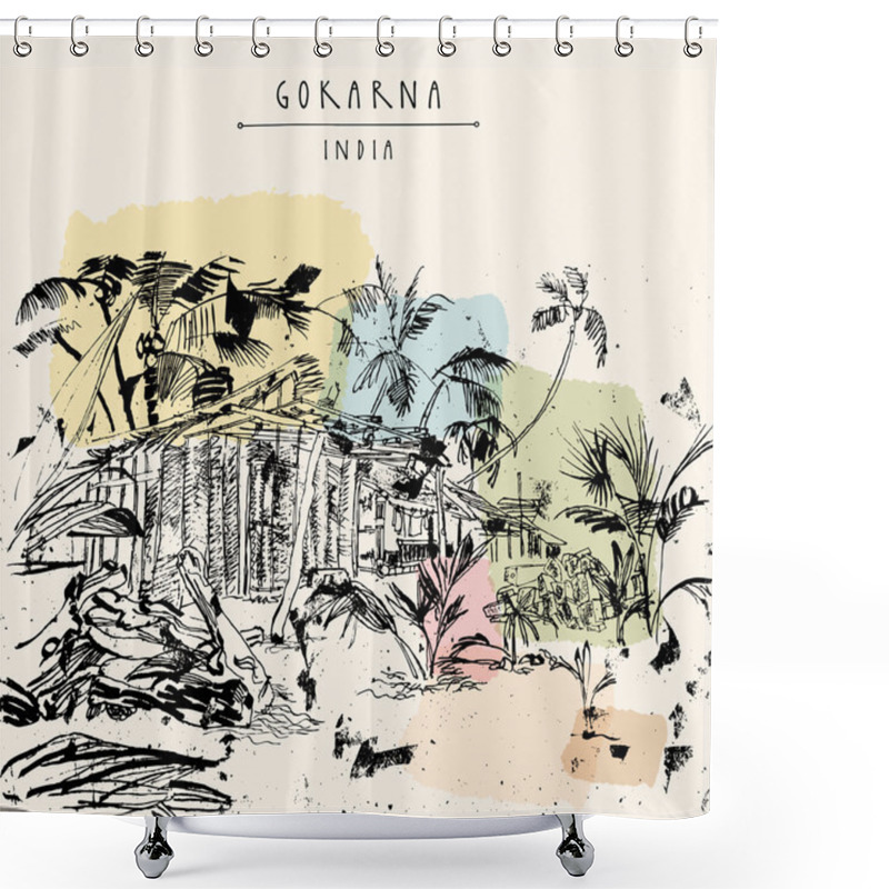 Personality  Gokarna Karnataka India Postcard Shower Curtains